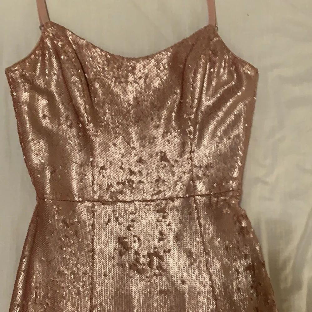 𝅺🌷PROM Dress pink sequins gown by Dress the Population Size 2.  Worn once - Picture 10 of 12